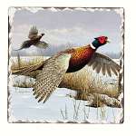 Game Birds Tumbled Tile Trivet