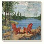 Lakeside Dock Coasters Set of 4