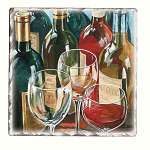 Wine Reflections Tumbled Tile Coasters Set of 4