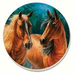 Horse Couple Coasters Set of 4