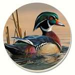 Water Birds Wood Duck Coasters Set of 4