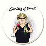 Serving of Fruit Coasters Set of 4