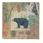 Bear Tracks Tumbled Tile Coasters Set of 4