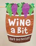Wine A Bit Applique Garden Flag
