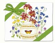 Butterfly Teapot Flour Sack Towel Set of 2