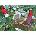 Cardinals at the Feeder 375 piece Puzzle