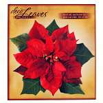Poinsettia Flowers Deco Parchment Leaves