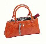 Wine Clutch - Orange Serpentes