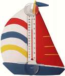 White Red & Blue Sailboat Large Window...