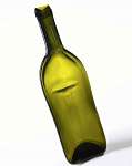 Pressed Glass Wine Bottle Divided Server