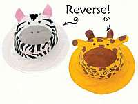 ZebraGiraffe Reversible Kids' Hat Small