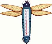 Blue Dragonfly Large Window Thermometer