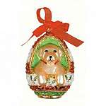 Playful Puppy Yellow Lab Ornament