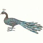 Rustic Peacock Decor 28 inch