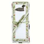 Loon Flour Sack Towel and Magnetic Note Pad Set