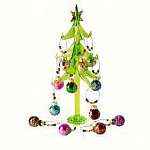 Glass Tree with 12 Ornament Wine Charms