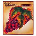 Grape Cluster Deco Parchment Leaves
