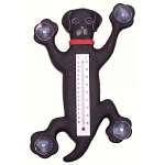 Climbing Black Lab Large Window Thermometer