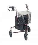 Three Wheel Rollator - with Basket and Tray