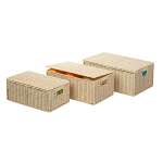 Set Of 3 Paper Rope Baskets