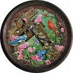 Songbirds Vintage Tin Wall Clock