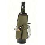 Deluxe Wine Bottle Apron - Olive