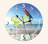 It's 5 O'Clock Somewhere 12 inch Glass Clock
