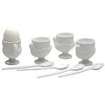 Porcelain Egg Cups and Spoon Set