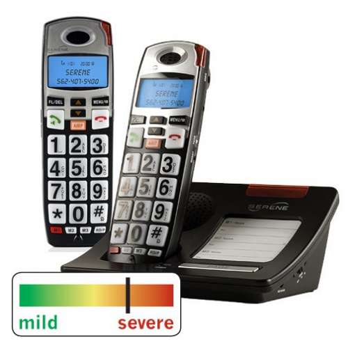 Serene Innovations CL-60 DECT 6.0 Amplified Cordless Phone with Expansion Handset