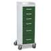 Hosta Leaf Polyethylene Tall Locking 6 Drawer Cart