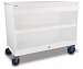 White Polyethylene MRI Cayman Lab Island 4 Foot Lab Cart