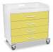 Bright Idea Polyethylene Extra Wide Compact Locking 4 Drawer Cart