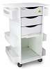 White Polyethylene MRI Core DX Lab Cart