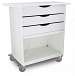 White Polyethylene Extra Wide Storage Cart