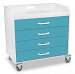 Bahamas Sea Polyethylene Extra Wide Compact Locking 4 Drawer Cart