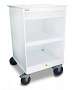 White Polyethylene MRI Maui Lab Island 2 Foot Lab Cart