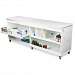 White Polyethylene Belize Lab Island 8 Foot Lab Cart