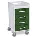 Hosta Leaf Polyethylene Compact 4 Drawer Locking Cart