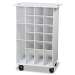 White Pipette Angled Bin Cart