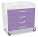 Gum Drop Polyethylene Extra Wide Compact Locking 4 Drawer Cart