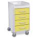 Bright Idea Polyethylene Compact 4 Drawer Locking Cart