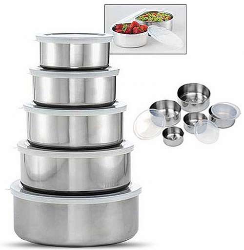 5 Piece Stainless Steel Bowl Set