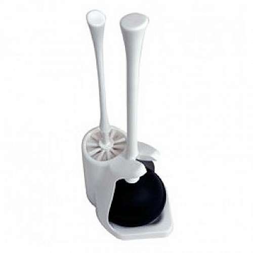Toilet Bowl Brush and Plunger Combo