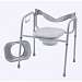 Universal Wide Steel Commode with Elongated Seat
