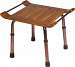 Adjustable Height Teak Bath Bench Stool
