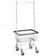 Economy Laundry Cart with Double Pole Rack