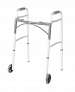Deluxe Two Button Folding Walker with 5" Wheels