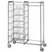 6 Basket Resident Item Cart with Garment Rack