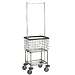 Deluxe Elevated Laundry Carts w/ Double Pole