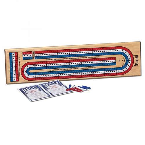 3 Track Wooden Cribbage Board